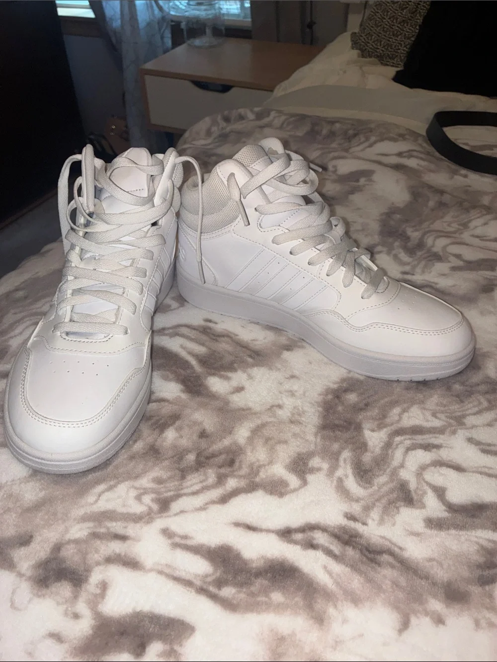 adidas Men's White High-Top Sneakers